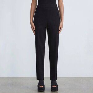 Lafayette 148 Fluid Crepe Side-Zip Pant Black L